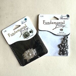 NEW Sweet Beads Fundamental Findings lot of caps & clasp